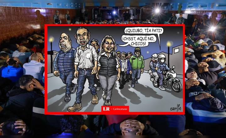 Carlincatura retrata la 'marcha anticrimen' del presidente y congresista con guiño a la delincuencia