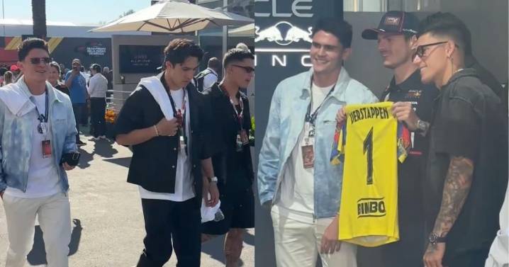 Video: Jugadores del América le obsequian jersey a Max Verstappen