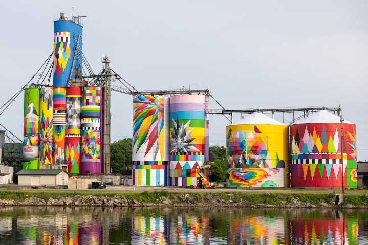 Saginaw silo murals, public art honored with Keep Michigan Beautiful recognition