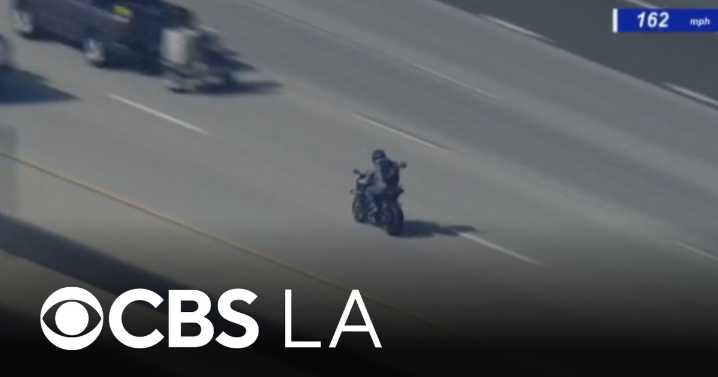 Motorcyclist crashes while leading authorities on high-speed pursuit through Inland Empire