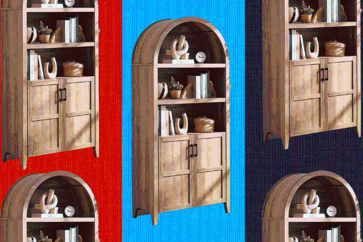 Shop this chic arched bookcase for 20% off after Prime Day