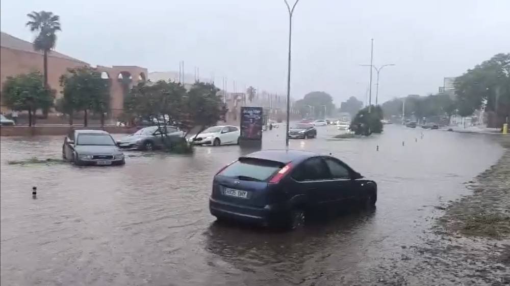 El agua inunda FIBES y obliga a suspender el Salón del Motor 2025