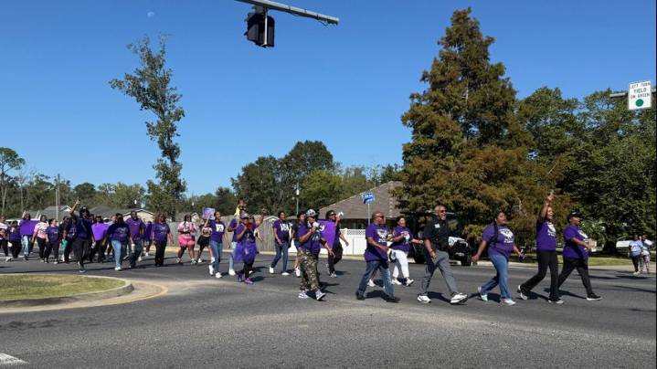 Domestic violence awareness and prevention march takes place in honor of Gonzales woman