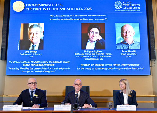 El Nobel de Economía reconoce a 3 investigadores por explicar el impulso económico de la innovación