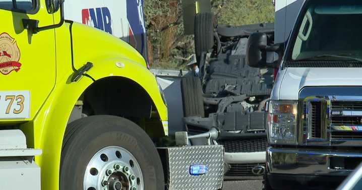 Rollover collision by Sabino Canyon Recreation area