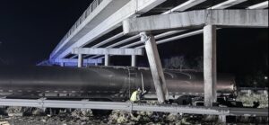 Truck driver flown to hospital after crashing into bridge pillar on I-15, section of interstate remains closed