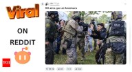 'ICE aims gun at Americans': Is the viral Reddit photo real?