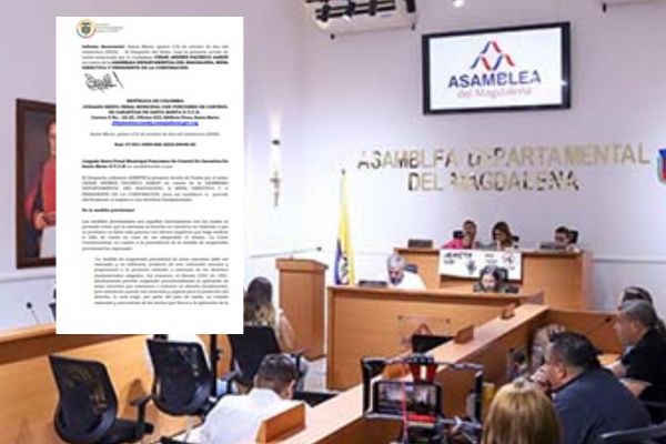 Juez ordena suspender las sesiones de la Asamblea del Magdalena tras tutela presentada por César Pacheco Aarón