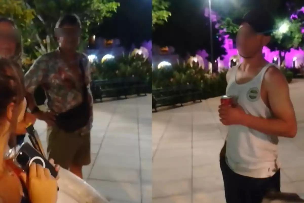 Mujer enfrenta a extranjeros en la Plaza Grande de Mérida por beber cerveza