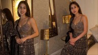 Sara Ali Khan Dazzles In Mirror-Work Magic By Abu Jani Sandeep Khosla For Diwali