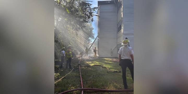 Franklin firefighter injured in apartment fire released from hospital