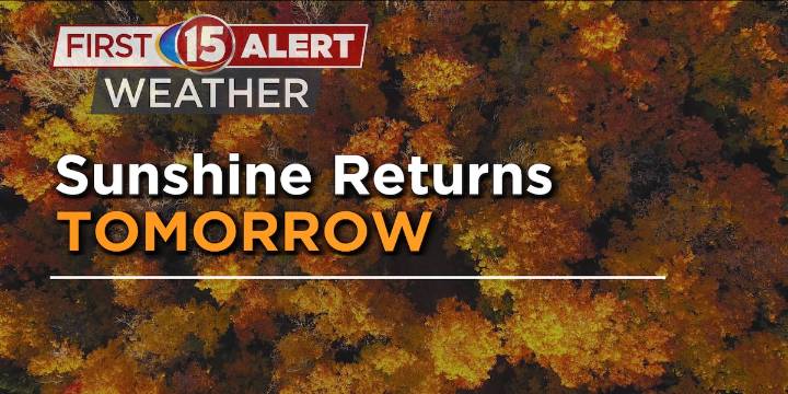 Sunshine returns tomorrow for southern Wisconsin
