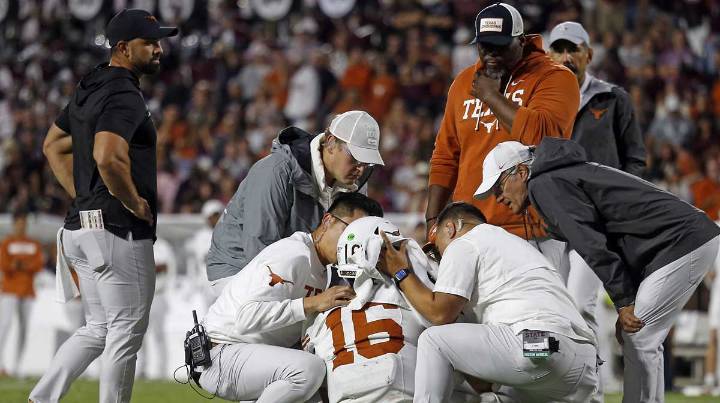 Texas football QB Arch Manning in concussion protocol before Vanderbilt clash