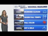 California Weather | Mild Halloween then showers next week