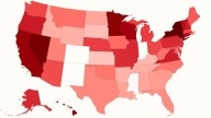 Map Shows States with the Highest
