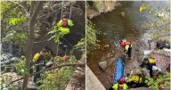 Person seriously injured after 15-foot fall down embankment into Chesterfield creek