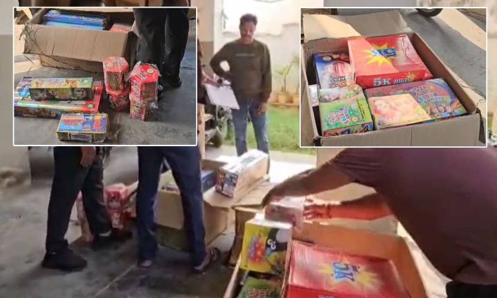 Illegal Stockpile of Firecrackers Seized in Hyderabad Ahead of Diwali