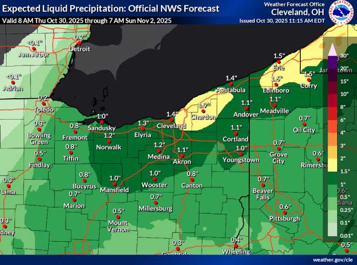 Rain, gusty winds linger in NE Ohio: Will it dampen trick