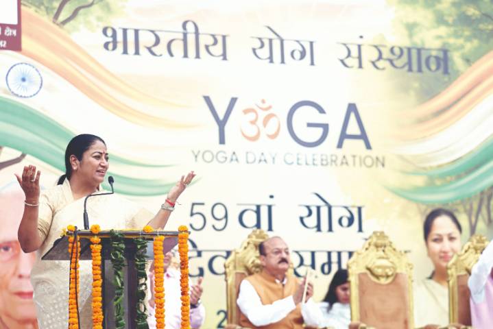 CM Gupta credits PM Modi for putting yoga on global stage