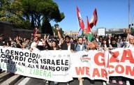 Realizan huelga general y protestas en Italia en apoyo a Palestina