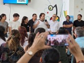 La Cámpora hizo un acto de campaña dentro de una escuela: fueron todos los concejales del bloque de Tres de Febrero y funcionarios de Provincia