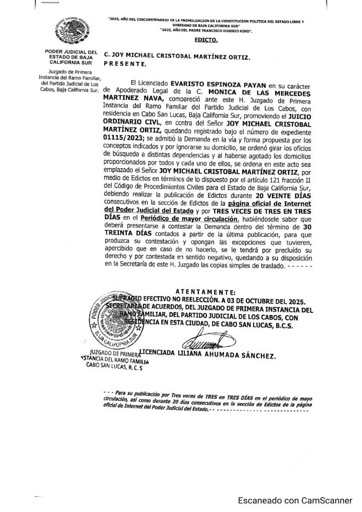Edicto 01115/2023
