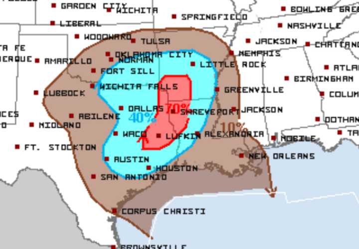 After Welcome Rainfall, Forecasters Warn of One More Round of Strong Storms in East Texas