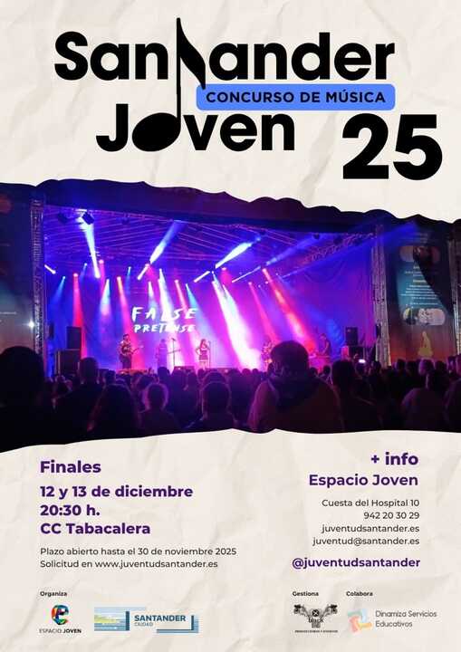 Abiertas las inscripciones del concurso musical 'Santander Joven' que busca potenciar los grupos y solistas locales