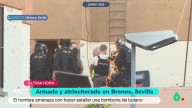 Despliegue policial en Brenes (Sevilla) por un hombre armado y atrincherado en el interior de una vivienda