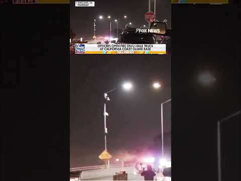 WATCH: Officers OPEN FIRE on UHaul at Coast Guard base #foxnews #news #us #fox