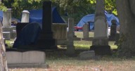 Tremont community frustrated over homeless encampment in cemetery