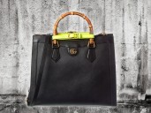 Gucci flash sale: Diana Leather Tote in black leather for nearly half off