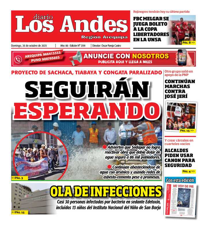 AREQUIPA: Diario Los Andes 26/10/2025