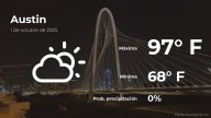 Pronóstico del clima en Austin para este miércoles 1 de octubre