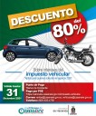80% de descuento especial en impuesto vehicular