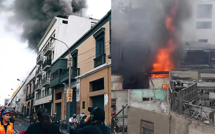 Almacén ARDE EN LLAMAS a unos pasos del Congreso
