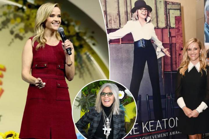 Reese Witherspoon delivers emotional on-stage tribute to mentor Diane Keaton at LA event