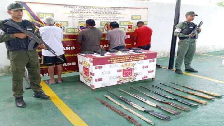 FANB detiene a cuatro sujetos e incautó siete armas de fuego en Zulia