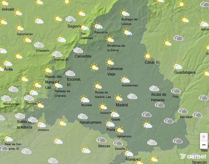 El tiempo este viernes en Madrid y municipios: una jornada con nubes y máximas suaves de hasta 24ºC