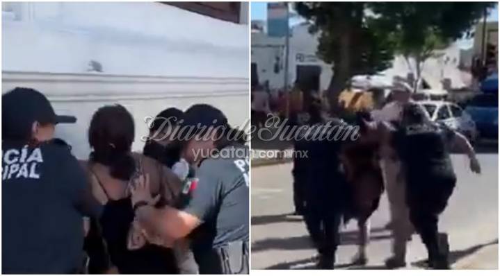 Policía de Mérida detiene a mujer en el parque Eulogio Rosado por agresión