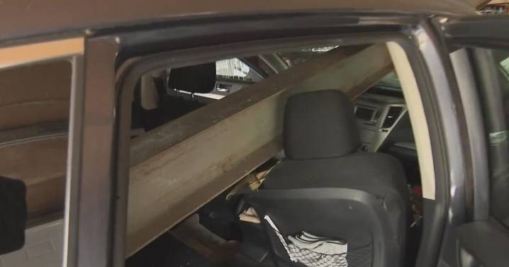 Overbrook woman narrowly survives after steel beam pierces through car: "I would have been decapitated"