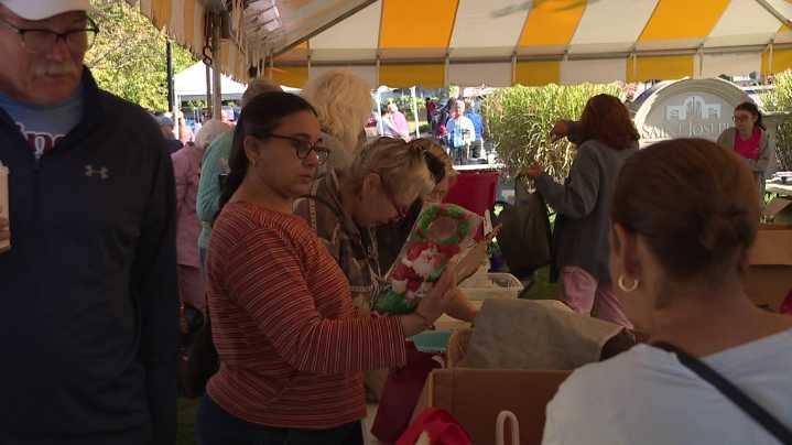 Saint Joseph's Center holds their annual sidewalk sale in Dunmore