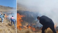 Tafí del Valle: un incendio forestal puso en riesgo a una escuela