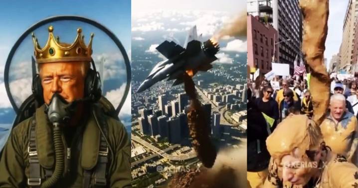 President Trump Posts AI Video of Himself Spraying Explosive Diarrhea on Peaceful Protestors