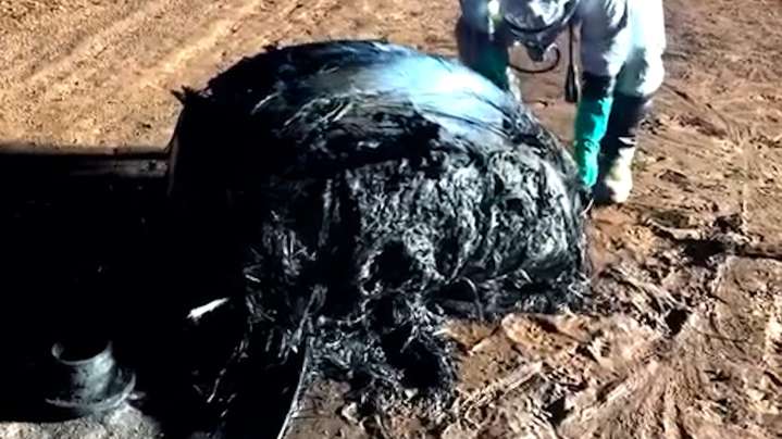 Watch suspected space junk be found on remote road in Australia