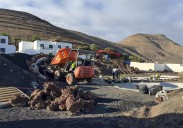Belén gigante en Yaiza, empieza el montaje
