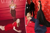 Kim Kardashian and Amy Schumer recreate their viral red carpet spill and more star snaps