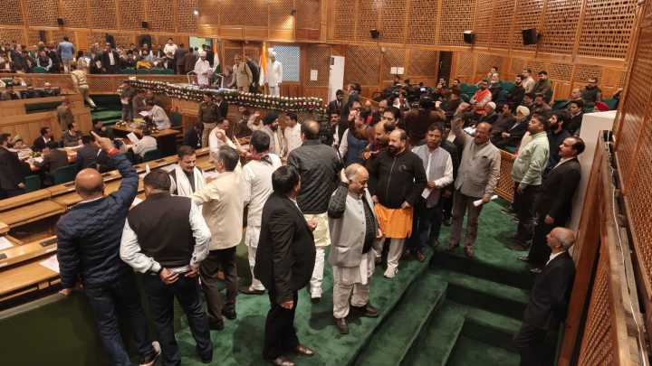 BJP MLAs Walkout Of J&K Assembly Over Demand For Discussion On Floods