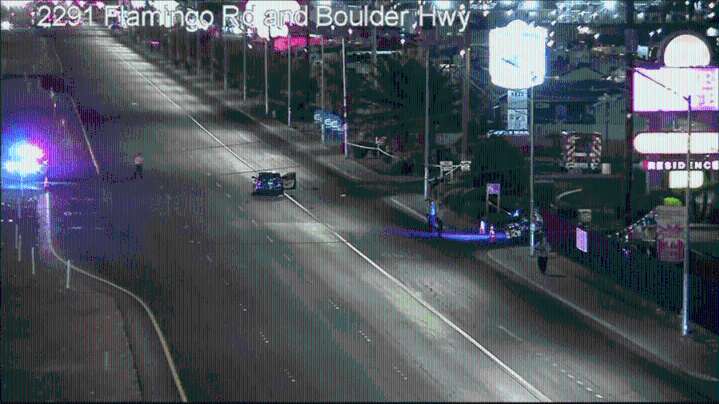 Scooter rider hospitalized in Las Vegas valley crash