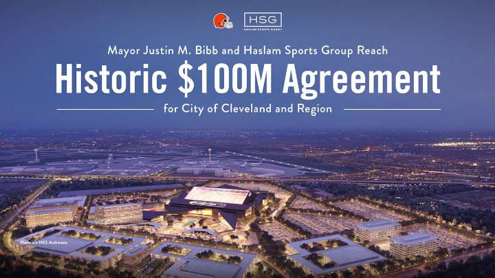 Mayor Bibb and Haslam Sports Group reach historic $100M agreement for the residents of the city of Cleveland and the region